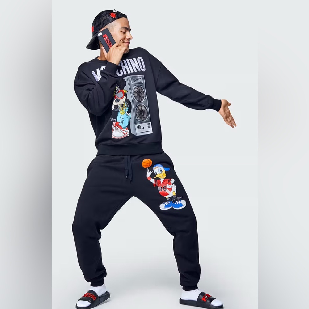MOSCHINO x H&M MTV Iconic Donald sweatpants / Joggers pants black size S